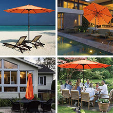 Abccanopy 23 colori + 2,7 m Market Umbrella replacement Canopy 8 nervature, 1# Orange