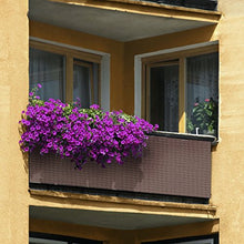Haga® - Telo protettivo per balcone, in rattan sintetico, 0,9 m, colore: Nero