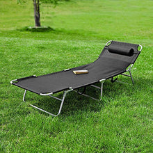 SoBuy® 2 x Sdraio Pieghevole,lettini Prendisole,Schienale reclinabile,Nero,OGS35-SCH,IT