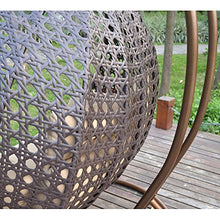 Home Deluxe, Sedia sospesa in polyrattan. Cuscino per seduta e schienale (marrone)