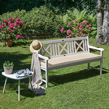 Beautissu Cuscino per panche Base BK 120x48x5cm Lungo e Comodo per sedili di panchine Giardino Balcone terrazzo - Beige
