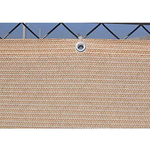 VeYhod Balcone Privacy Screen Steccati Terrazza Privacy Protection Network Privacy Shield Il 90% dello Schermo di Protezione Solare Parabrezza HDPE,Beige,0.9x1.5m