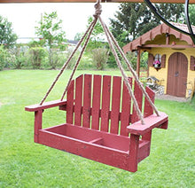Lampade-Fiori Altalena 14B248-9 Altalena da Giardino 39 cm Mangime per Uccelli o Porta-Piante (Rosso)