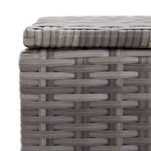 Tidyard Baule da Giardino, Baule Contenitore da Esterno in Polyrattan Grigio 150x50x60 cm