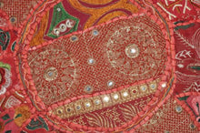 Rajasthali Indiana Traditional Home decorativo ottomano a mano e Patchwork piede sgabello Piano Cuscino, 46 x 33 cm