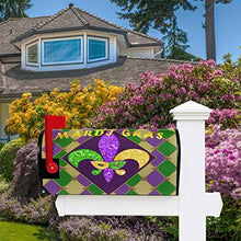 Mardi Gras Zigzag Fleur De Lis Casella Postale Copre Magnetica Giardino Cantiere Casa Decor Dimensioni Standard 53,3 cm x 45,7 cm