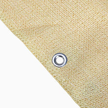 BAKAJI Tenda da Sole Telo Parasole in HDPE Resistente Protezione UV 90% per Balcone e Veranda con Anelli di Aggancio Beige (280 x 295 cm)
