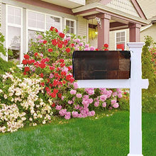 Copertura magnetica per cassetta postale in pelle bovina patchwork, design unico, per giardino, cortile, dimensioni standard, 53 x 45 cm