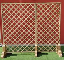 CABEX CO. s.r.l. – Piede Supporto Universale Struttura 90x90 Dimensioni CM. Base 60xH30 in Legno di Pino impregnato in Autoclave, per Grigliati, Frangivento e Pali. Modello [024]