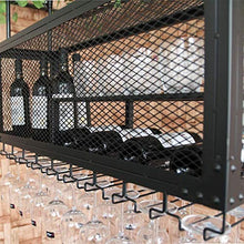 Leifeng Tower Classico Wine Rack Ferro Battuto Manufacturing Hanging Wine Rack Calice di Vino Rack creativi DoubleLayer Ornamenti Rack, Nero (Color : Black)