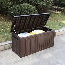 XLLLL Cassapanca da Esterno Scatola di Immagazzinaggio del Giardino della Bici Plastica 75Gal Panca Esterna Impermeabile da Banco