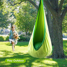 Eggdel Hammock del cotone del bambino con il cugino di plastica gonfiabile supporto fino a 70kg - Verde