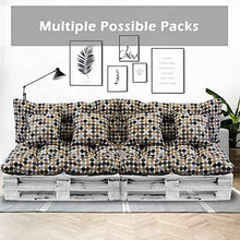 BCASE Cuscino per Pallet in Fibra Pack + Cuscino Schienale per Pallet Imbottiti, Cuscino Imbottito, Include Cuscino Schienale E Sedile, Ideale per Giardino, Terrazza, Patio E Balcone, Marrone Lunare