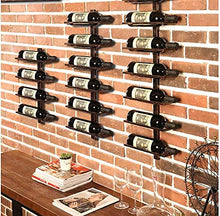 DJSMjbj - Portabottiglie da Parete, in Metallo, per Bottiglie di Vino