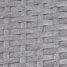 Mendler Serie Halden per l'esterno Divano Sofa 60x106x83cm polyrattan Grigio con Cuscino Avorio