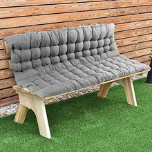 Enjoygoeu Cuscino per Panca Cuscino con Schienale Panchine da Giardino Soffice e Comodo,Cuscino per Panca Lungo e Imbottito con Spalliera,100 x100 cm e 100cm x 150cm -Grigio (100cm x 150cm)