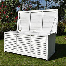 WLOWS Scatola da Giardino in Plastica per Esterni Mobili da Giardino Blu/Bianco 132 X 66 X 60 Cm (L X P X A),White