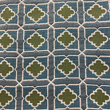 Plutus Shamrock Gem Blue, Green Geometric Luxury Outdoor/Indoor Throw Pillow Double Sided 20" x 20"