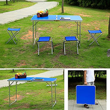 ZDYLM-Y Tavolo Pieghevole da Campeggio con 4 sedie e Kit Ombrello Hole, in Alluminio Regolabile in Altezza, Impermeabile e Resistente alla ruggine Desk Maniglia Portatile,Arancia
