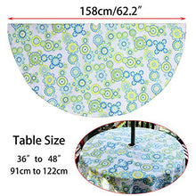 BSTKEY - Tovaglia da giardino per esterni, 152,4 cm, con cerniera e foro per ombrello, resistente all'acqua e alle macchie