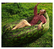 ZYLE Sofà Gonfiabile all'aperto del sofà dell'Aria del sofà della Spiaggia del sofà della Luce del sofà Gonfiabile all'aperto Portatile del Cuscino 235 × 70cm (Color : Camouflage)