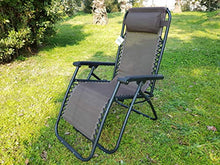 Dimaplast2000 Relax Greek Zero Gravity Sdraio Reclinabile Pieghevole, Marrone, 90x66x110 cm