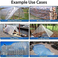 Teloni trasparenti, telone trasparente in plastica impermeabile 2mX2m con occhielli in metallo per tenda a baldacchino, barca, camper o copertura per piscina ecc(Size:5x5M)