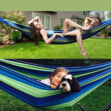 Ducomi Siesta - Amaca da Giardino e Campeggio in Robusta Tela di Cotone di Altà qualità e Resistenza - Portatile e da Esterno - Perfetta per Terrazza, Balcon e Giardino (Blue, 180 x 150 cm)