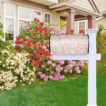 Moderna trafilata a mano in oro rosa floreale Boho Mandala dal design unico magnetico per cassetta delle poste, copertura per giardino e cortile, dimensioni standard 53 x 45 cm