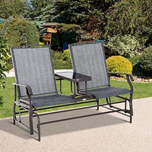 Outsunny – Dondolo da Giardino a Due Posti con Tavolino 81 × 147 × 100cm