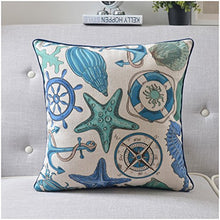 MEILING Mar Mediterraneo Style Cuscino Semplice Cotone Lino Cuscini del Divano Cuscino (Dimensioni : 45cm)