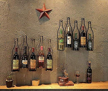 Wyfdm Isasar - Portabottiglie da parete, stile vintage, per ristoranti, bar, arredamento per la casa