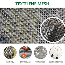 Set di Mobili da Giardino per Esterni, Set di Combinazioni di Sedie in Rattan in Mesh Textilene 5 Pezzi con Tavolino in Vetro Mobili da Conversazione in Vimini da Giardino per Tutte Le Stagioni