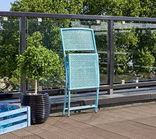 greemotion 126934 Sedia Pieghevole, Blu Turchese, 45x60x85 cm