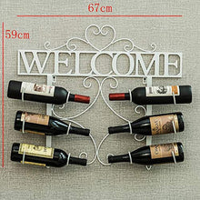 TIDLT Rack Portabottiglie da Parete per Vino, in Grado di Contenere Fino A 6 Bottiglie (Colore : Bianca)
