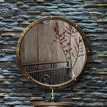 Peakfeng Specchio per lavabo in Ferro battuto Vintage/da Bagno Specchio da Bagno Rotondo/Specchio Rotondo Artistico