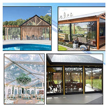 DLMSDG Balcone Cortina Antipioggia, Telone Telo Copertura Protezione Contro La Pioggia del Giardino Trasparente Impermeabile, per Terrazze, Mobili da Giardino(2x4m(6.6x13.1ft))
