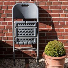 Vanage VG-8644 Set Sedie Pieghevoli, Grigio, 50x48x87 cm