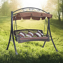 DNNAL Aliante Altalena all'aperto, Patio Swing SED Sedia da Esterno Swing Sedia in Ferro Trio Arredamento da Giardino