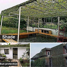 Refue Rete Mimetica 2×6 M,3×5 M,4×8 M,3×8 M,3×4 M,6×6 M,8×8 M,2×5 M,10×12 M, reticolato Mimetica per Ombra del Gazebo, Camuffamento Copertura Paesaggio forestale
