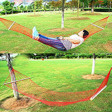 GUOXIANG Amaca da campeggio e hanging hammck 200 x 80 cm in nylon rete rete rete rete con bastoni, amaca da giardino, per sport all'aria aperta, escursioni, giardino
