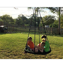 MALY Altalena per Esterno, Corda Gigante per Web Nido Appeso Albero Rotondo Resistente Facile da Installare 100Cm Bambini Giardino Esterno Altalena per Bambino Adulto