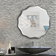 Mirror Specchio/Frameless Specchio del Bagno Ondulato Specchio per Il Trucco Bathroom Wall Specchio 19.6 Pollici