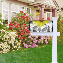 Copertura magnetica per cassetta postale con girasole e foglie, design unico, per giardino, cortile, dimensioni standard, 53 x 45 cm