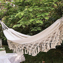 HQSB 200x150cm Bohemian Tassel Hammock Grande Tela Macrame Hammock Swing Net Sedia per Outdoor Interni Patio Porch Decor
