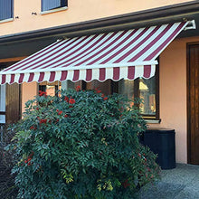VERDELOOK Tenda da Sole Itaca avvolgibile ad inclinazione fissa, larghezza 4 m e sporgenza 2,5 m, beige e bordeaux