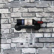 MoDi Wine Rack Retro Vento Industriale Tubo di Acqua A Parete Vino Rack
