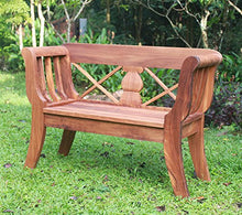 Biedermeier - Panchina da giardino, in legno di teak, 130 cm