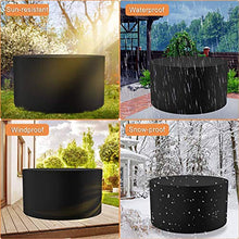 XXYANZI Telo Copritavolo da Esterno 120x75cm, Rotondo Copertura Protettiva per Tavola Anti Vento Sole Antipioggia, per Teli Plastica per Coprire. - Nero