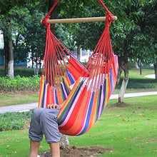 VSander Macrame Lounging Hanging Corda Hammock Chair Porch Seat Swing for Camera da Letto Interno O Esterno Giardino Patio Yard con Cuscino E in Legno Bar
